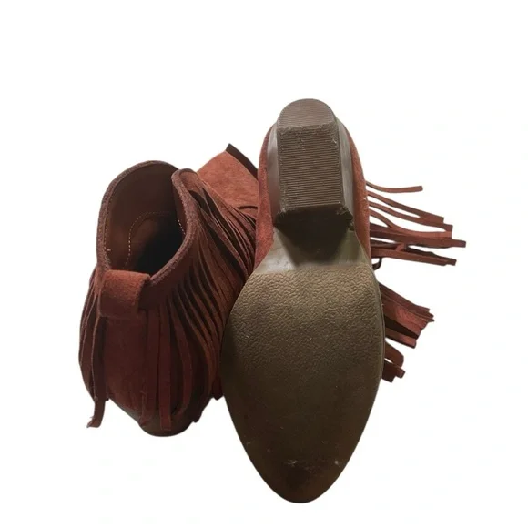 Fringe Suede Ankle Boots - Picture 5 of 6
